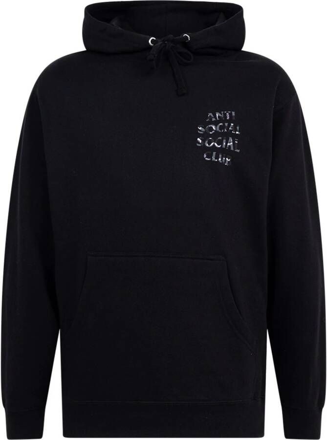 Anti Social Club Hoodie met print Zwart