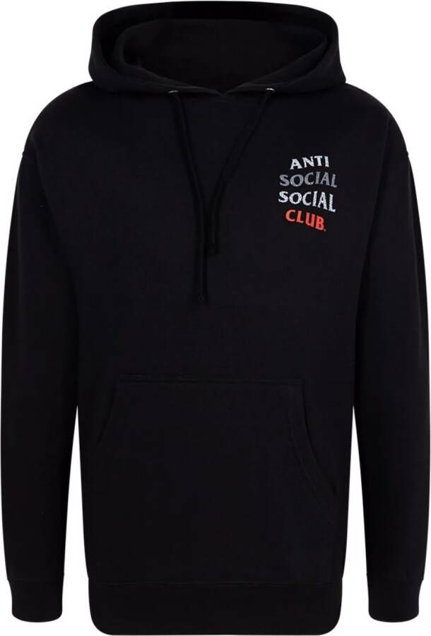 Anti Social Club Hoodie met print Zwart
