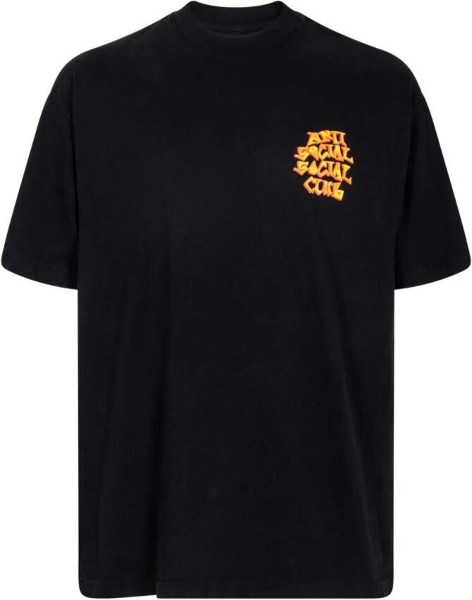 Anti Social Club Katoenen T-shirt Zwart