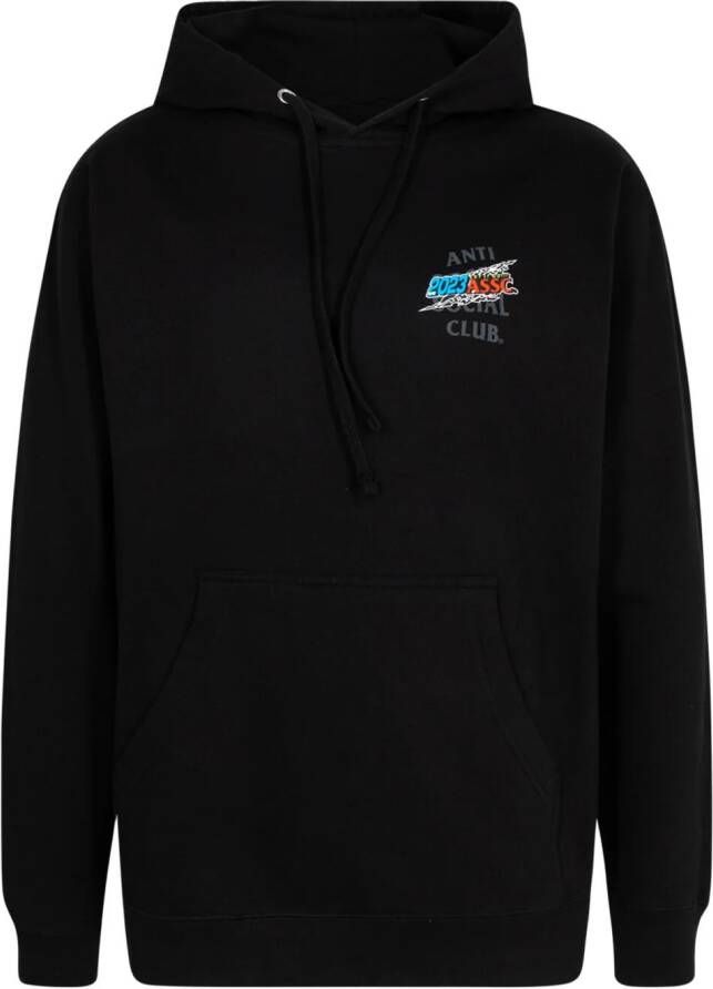 Anti Social Club Hoodie met tekst Zwart
