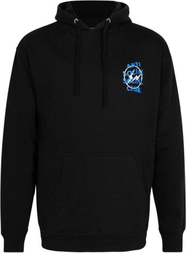 Anti Social Club Hoodie met print Zwart
