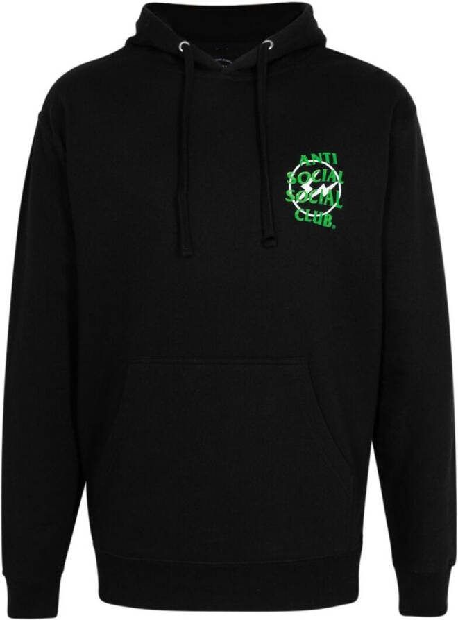 Anti Social Club Hoodie met print Zwart