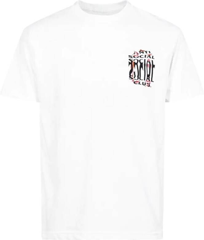 Anti Social Club T-shirt met print Wit