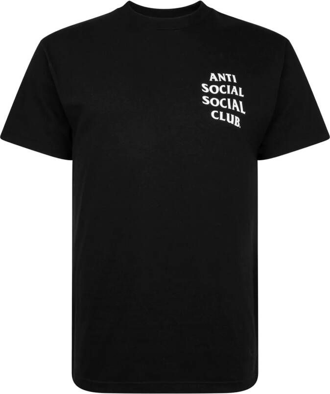 Anti Social Club T-shirt met print Zwart