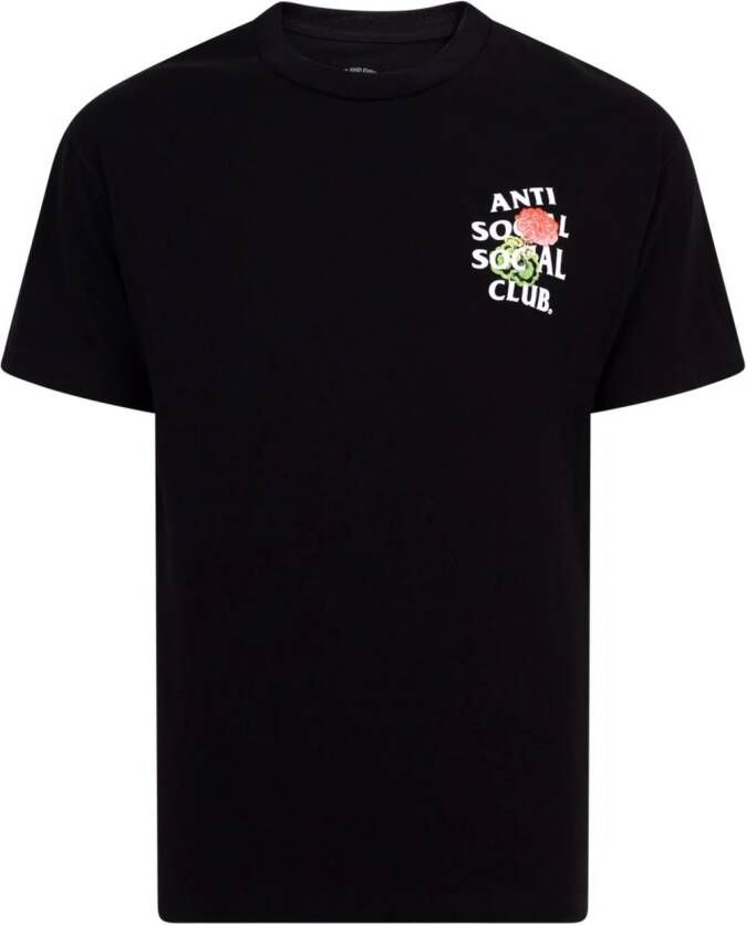 Anti Social Club T-shirt met print Zwart