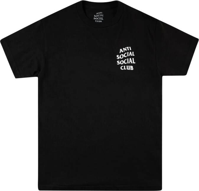 Anti Social Club T-shirt met print Zwart