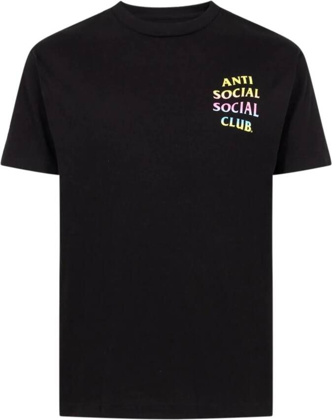 Anti Social Club T-shirt met print Zwart