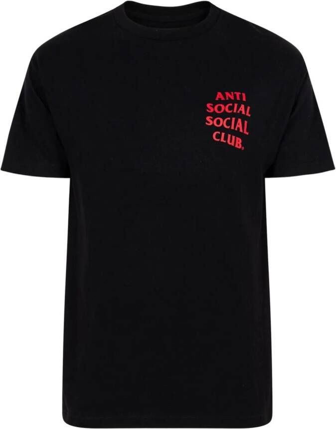 Anti Social Club T-shirt met print Zwart