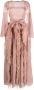 Antonino Valenti Maxi-jurk met veren Roze - Thumbnail 1