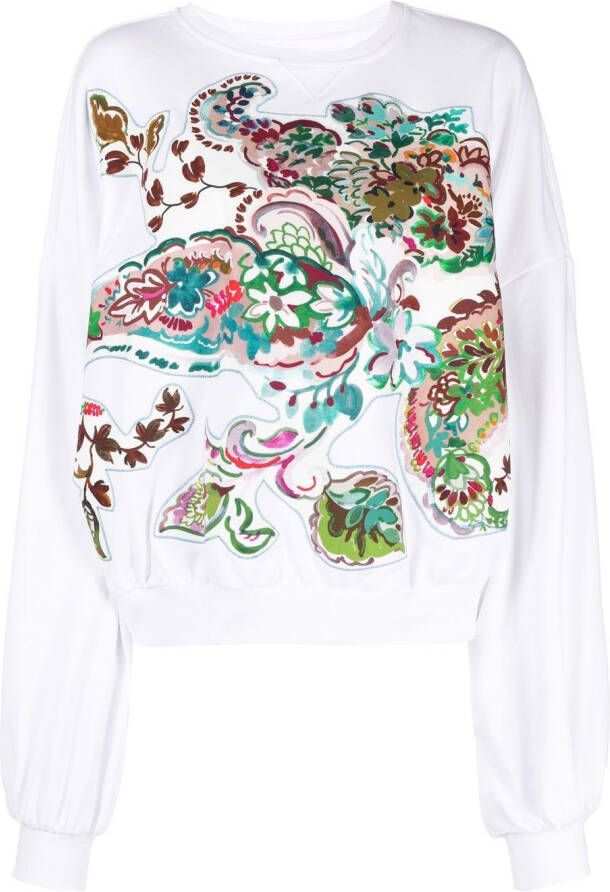 Antonio Marras Sweater met bloemenprint Wit