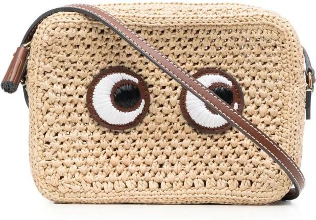 Anya Hindmarch Geweven crossbodytas Beige