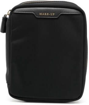 Anya Hindmarch Make-up tas met rits Zwart