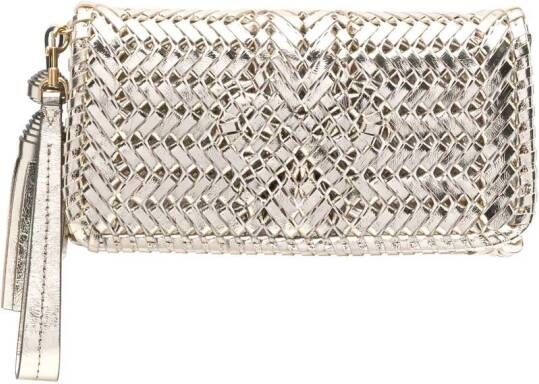 Anya Hindmarch Neeson leren clutch Goud