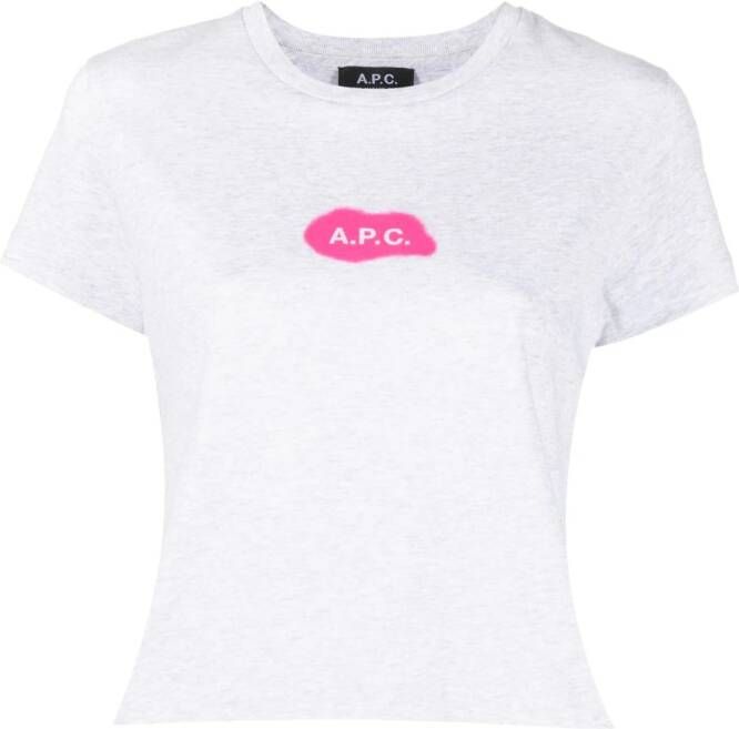 A.P.C. Astoria logo-print T-shirt Grijs