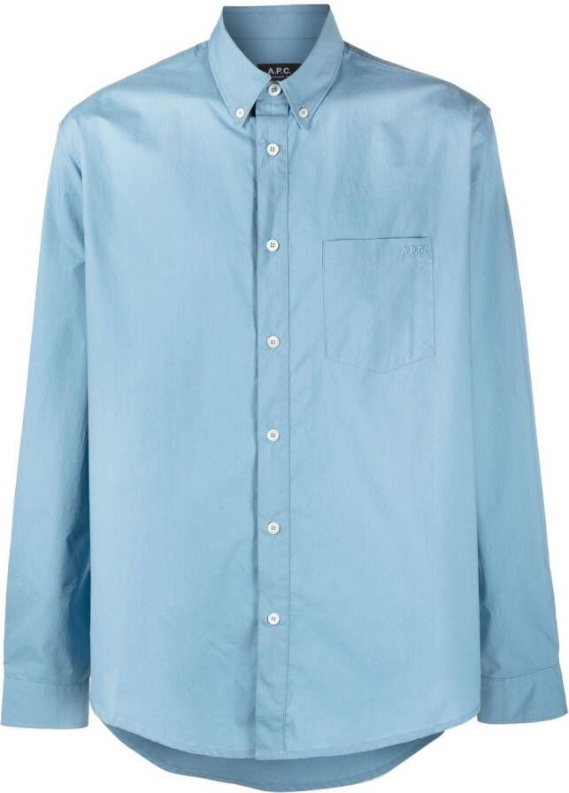 A.P.C. Button-down overhemd Blauw