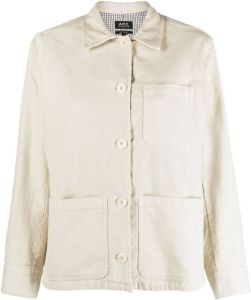 A.P.C. Button-down shirtjack Beige