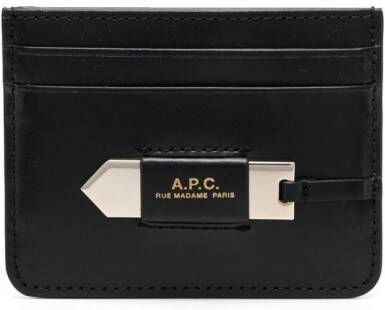 A.P.C. Charlotte pasjeshouder met logoprint Zwart