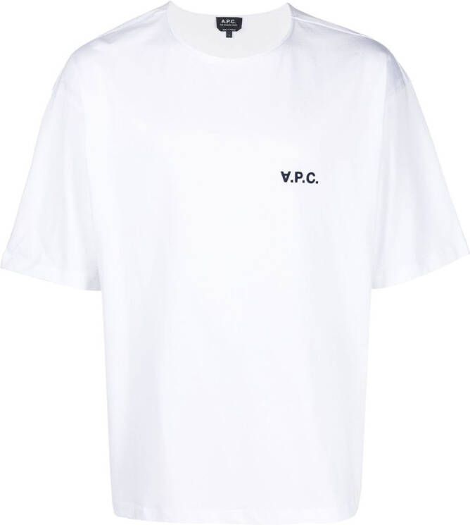 A.P.C. T-shirt met logoprint Wit