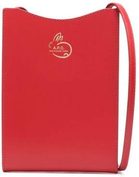 A.P.C. Crossbodytas met logo Rood
