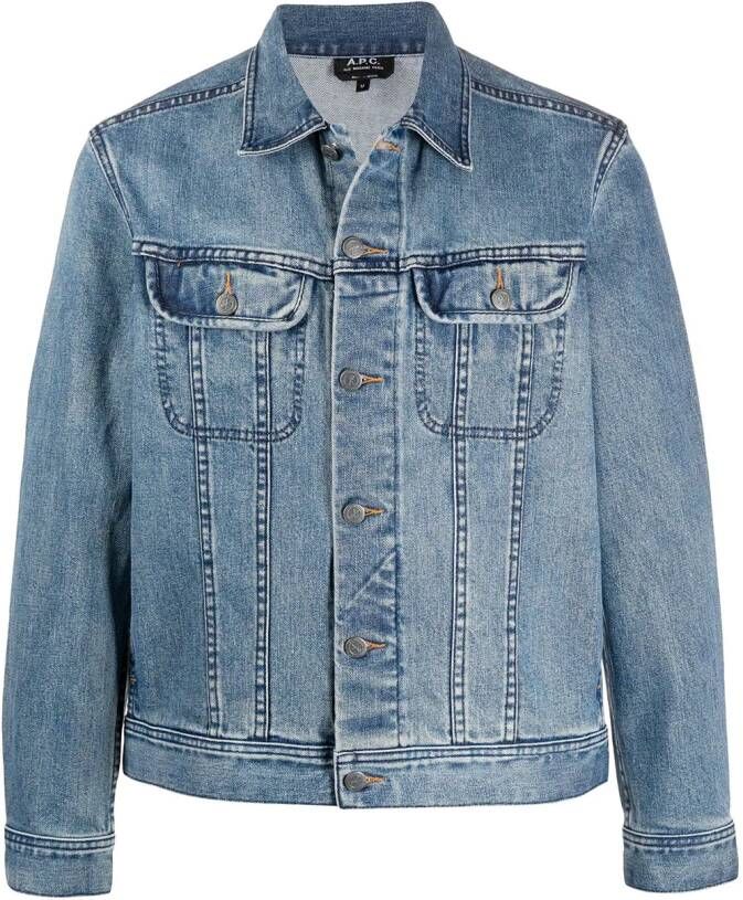 A.P.C. Denim jack Blauw