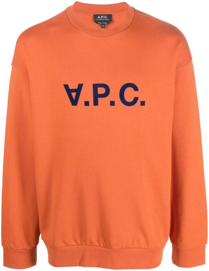 A.P.C. Eliot sweater van biologisch katoen Oranje