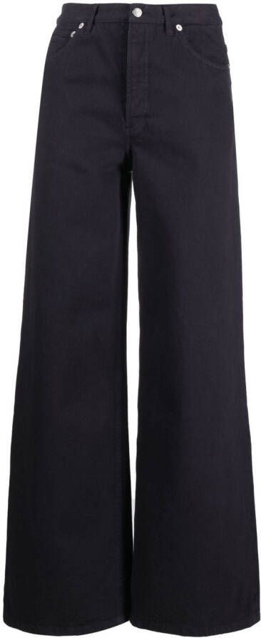 A.P.C. Elizabeth jeans met wijde pijpen Blauw