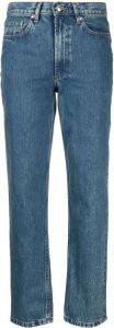 A.P.C. high-rise straight-leg jeans Blauw
