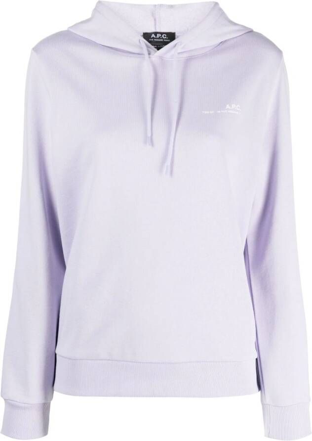 A.P.C. Katoenen hoodie Paars
