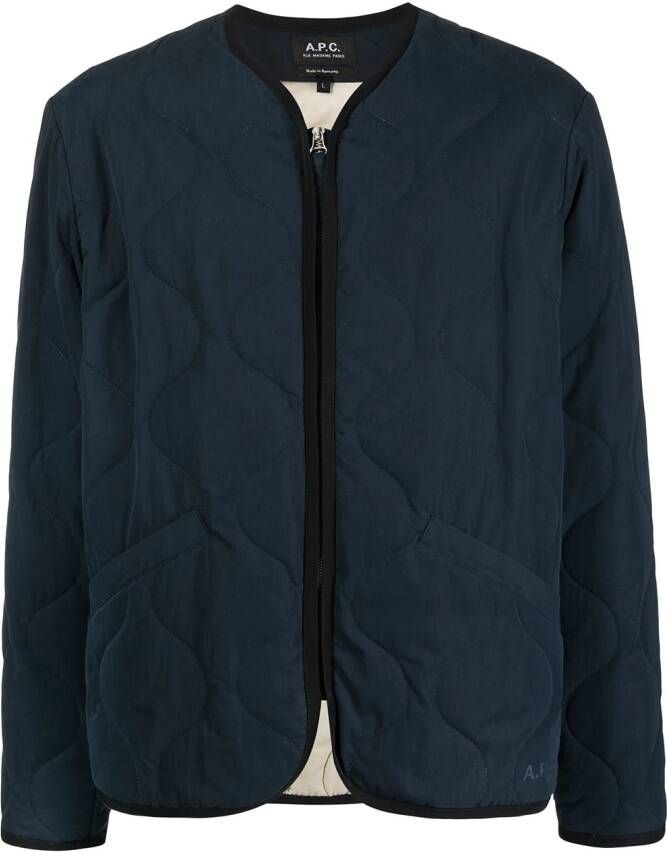 A.P.C. Jack met rits Blauw