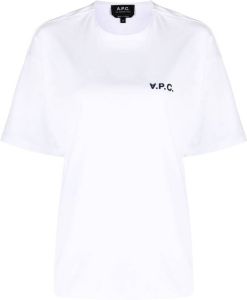 A.P.C. T-shirt met logo Wit