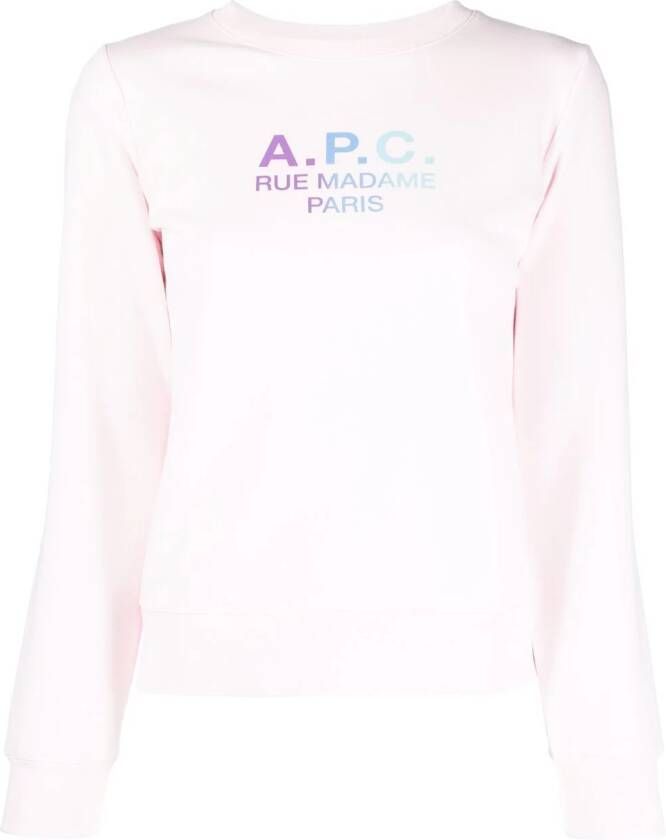 A.P.C. Katoenen sweater Roze