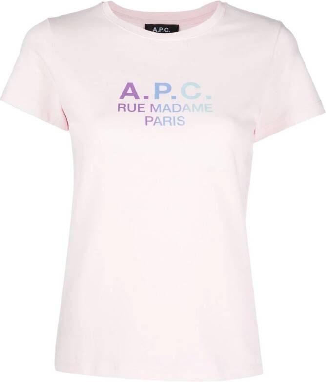 A.P.C. Katoenen T-shirt Roze