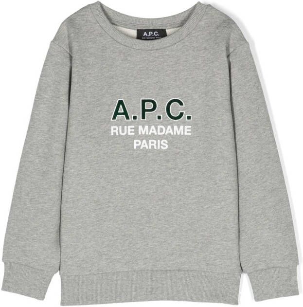 A.P.C. KIDS Sweater met logoprint Grijs