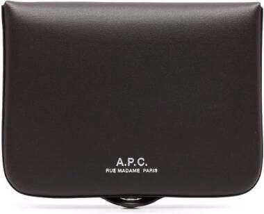 A.P.C. Leren portemonnee Bruin