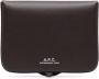 A.P.C. Leren portemonnee Bruin - Thumbnail 1