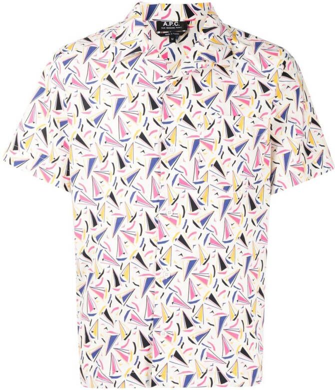 A.P.C. Blouse met print Wit