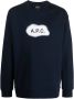 A.P.C. Sweater met logoprint Blauw - Thumbnail 1