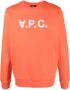 A.P.C. Sweater met logoprint Oranje - Thumbnail 1