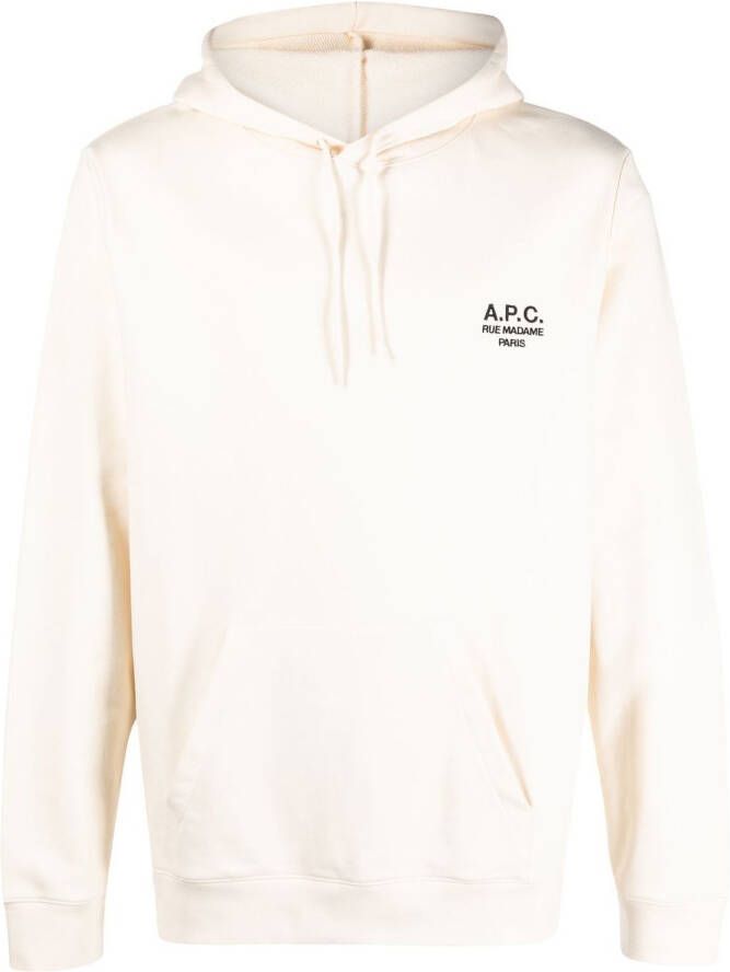 A.P.C. Hoodie met logoprint Beige