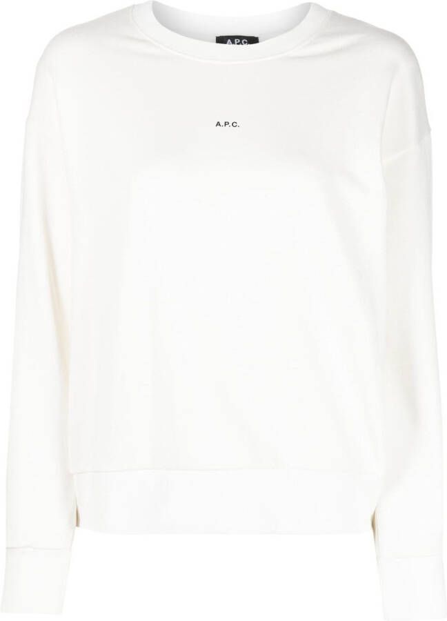 A.P.C. T-shirt met logoprint Wit