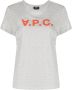 A.P.C. T-shirt met logoprint Grijs - Thumbnail 1