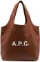 A.P.C. Shopper met logoprint Bruin - Thumbnail 1