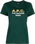 A.P.C. T-shirt met logoprint Groen - Thumbnail 1