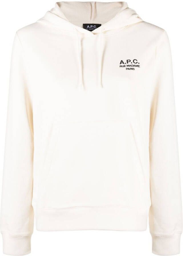 A.P.C. Hoodie met trekkoord Beige