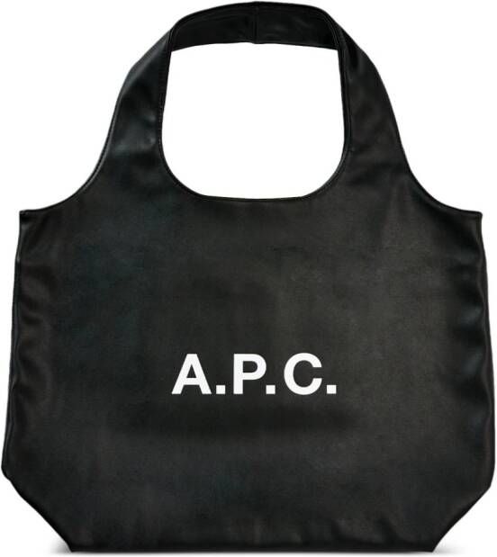 A.P.C. Ninon shopper met logoprint Zwart