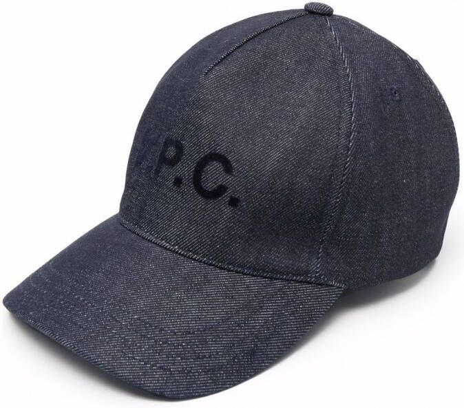 A.P.C. Pet met logoprint Blauw