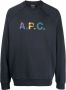 A.P.C. Shaun sweater met tartan ruit Blauw - Thumbnail 1