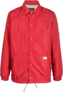 A.P.C. Shirtjack met logopatch Rood
