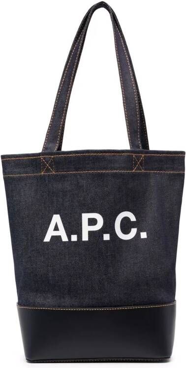 A.P.C. Shopper met logo Blauw