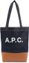 A.P.C. Shopper met logoprint Blauw - Thumbnail 1